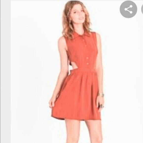 TCEC Los Angeles• Coral Cut-Out Retro Style Dress - Picture 11 of 16